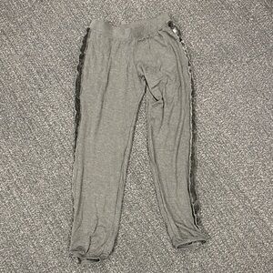 Women's Gray Lounge Joggers with Side Trim